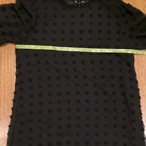 Cori Lane Black Swiss Dot Dress Size Medium - Picture 11 of 13